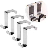 FLAVORA 20pc The Door Hanger Hook Reversible Metal Cupboard in Silver | Size: 10000mm x 520mm