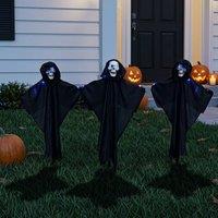 Garden Greatness 3 Pack Eerie Skull LED Halloween Stake Lights