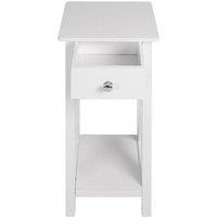 Garden Sanctuary Wooden One Drawer Slim Console Table in White
