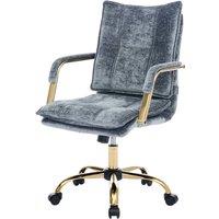 Garden Sanctuary Chenille Upholstered Office Chair in Blue
