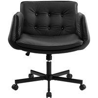 Garden Sanctuary Office Chair with Armrests & Wheels in Black
