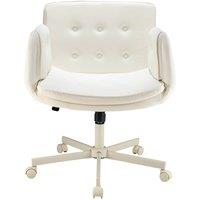 Garden Sanctuary Office Chair with Armrests & Wheels in Beige