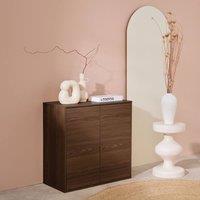 sweeek Wood effect storage unit, 2 doors, 70cm in Dark Brown