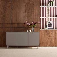 sweeek Sideboard metal & wood decor 3 doors 150 cm in Grey