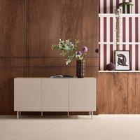 sweeek Sideboard metal & wood decor 3 doors 150 cm in Beige