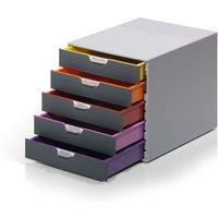 Durable Varicolor Desktop Organiser 5 Drawer Colour Coded Storage - A4+ | Size: Small