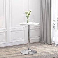 STILVORA Round Table Adjustable Height 69-93 cm White