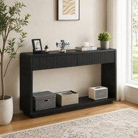 STILVORA Storage Cabinet with Drawers & Shelf, Black