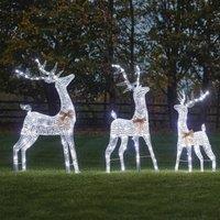 mysmartbuy Glitter Twist Silver Reindeer Light 115cm or 140cm Twinkling LEDs | Size: Large