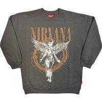 Rock Off officially Licensed Products Nirvana Utero Angel Circle Rock Off Unplugged Sweatshirt in Grey | Size: Large