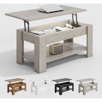 MCC Direct Convertible Coffee Table with Hinged Lid MultiFunctional Storage Table in Natural