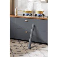 Living and Home 300x61cm Luxury Self-Adhesive Water-proof PVC Wallpaper - Smooth Skin Feel Surface in Mid Grey | Size: 300x61 cm