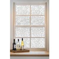Living and Home 200x61cm Self-Adhesive 3D Embossed Crescent Window Film - Frosted Privacy PVC Sticker for Glass Doors & Bathroom | Size: 200x61 cm