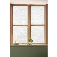 Living and Home 200x61cm Self-Adhesive 3D Embossed Star Window Film - Frosted Privacy PVC Sticker for Glass Doors & Bathroom | Size: 200x61 cm