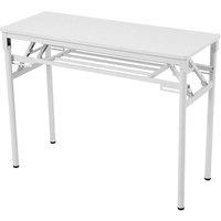 Garden Sanctuary Folding Office Desk with Adjustable Foot Pads in White