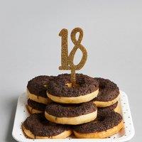 Club Green Gold Number '18' Glitter Acrylic Cake Topper