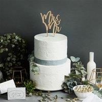 Club Green Mr & Mr Wedding Wooden Cake Topper