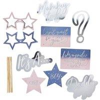 Club Green Gender Reveal Photo Booth Props - Pack of 10