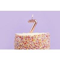 Club Green Rose Gold Number '7' Celebration Candle