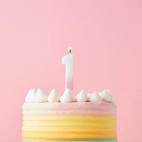 Club Green Pink Ombre Number '1' Celebration Candle