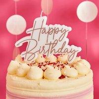 Club Green Rose Gold Happy Birthday Celebration Candle