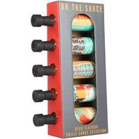 Kimm & Miller 'On the Sauce' 5 Pack Beer Chilli Hot Sauce Gift Set in Grey | Size: 250ml