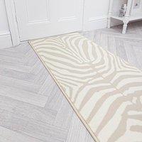 runrug Hallway Carpet Runner Rug - Soft & Comfy, 9mm - 'Zebra' in Beige | Size: 60 cm x 150 cm