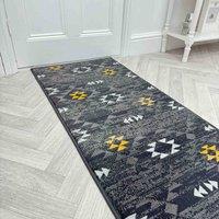 runrug Hallway Carpet Runner Rug - Soft & Comfy, 9mm -'Andes' in Grey | Size: 70 cm x 150 cm