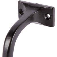 FLAVORA 4x Wrought Iron Handrail Bracket Cast Iron Antique Rail in Black | Size: 10000mm x 520mm
