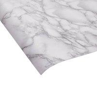 PAWNORA Waterproof Vinyl Flooring Roll #5 Marble Grain in White