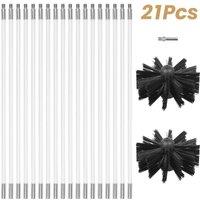 PAWNORA 21Pcs Flexible Chimney Sweep Set in Black