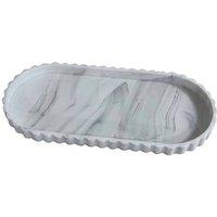 PAWNORA Marble Pattern Oval Storage Tray White Style B