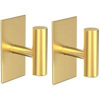 PAWNORA 2Pcs Bathroom Towel Hooks GOLD