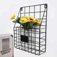 FORGEVIO Wall Mounted Wire Magazine Rack in Black | Size: 500mm