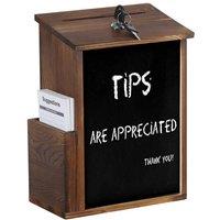 FLAVORA Wooden Church Collection Box Tithing Donation Box in Brown