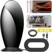 FLAVORA 2026 Indoor TV Aerial Digital TV Ariels Indoor 550 Miles Long Range in Black