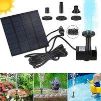 FLAVORA Solar Panel Powered Water Feature Pump Garden Pool in Black | Size: 100 cm x 15 cm