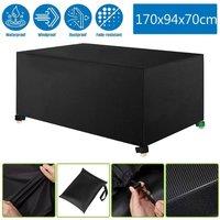 FLAVORA XL Heavy Duty Waterproof Garden Patio Furniture Cover in Black | Size: 100 cm x 15 cm