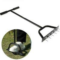 FLAVORA Lawn Aerator Manual Aerator Lawn Tools in Black | Size: 100g