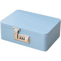 FLAVORA Blue Iron Combination Lock Storage Box Flip Top Solid