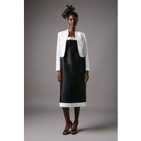 Coast Women's Bow Back Long Sleeve Jacket in White | Size: 12