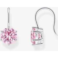 THOMAS SABO Women's Silver & Pink Cubic Zirconia Earrings H2287-051-9