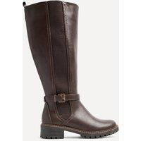 Linzi Women's Gilded Brown Long Low Boots | Size: 8-Standard Fit