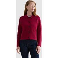 Hobbs London Women's Mia Merino Wool Blend Knitted Cardigan in Cerise | Size: XL
