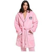 Juicy Couture Women's Lottle Crest Plush Robe in Pink | Size: Medium