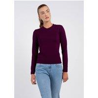 Kettlewell Women's Minna Long Sleeve Crew Neck Sweater in Aubergine | Size: 14