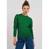 Kettlewell Women's Minna Long Sleeve Crew Neck Sweater in Bottle Green | Size: 14