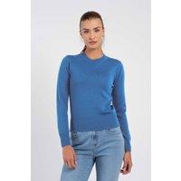 Kettlewell Women's Minna Long Sleeve Crew Neck Sweater in Bright Blue | Size: 12