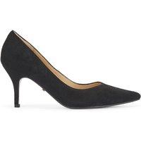 MALOW LONDON Women's Olivia Court Shoes Slip On Black Microfibre Pointed Toe Stiletto Heels | Size: 5