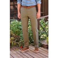 WoolOvers Men's Leo Cotton Stretch Chino in Olive | Size: 40L